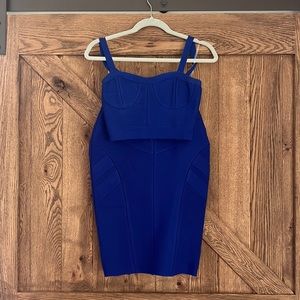 2-piece bandage set —high waisted pencil skirt and crop top